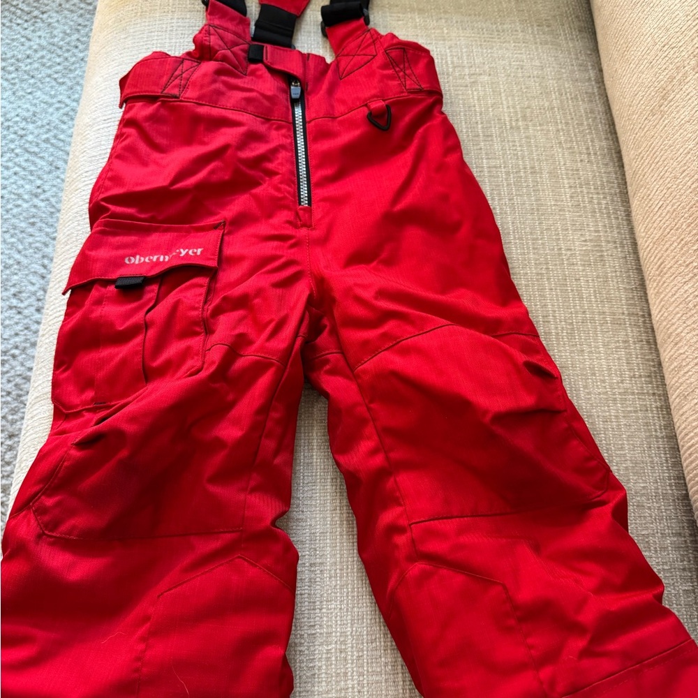 Obermeyer Vibrant Red Snow Bibs